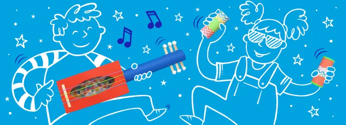 Zelf muziekinstrumenten maken voor kinderen