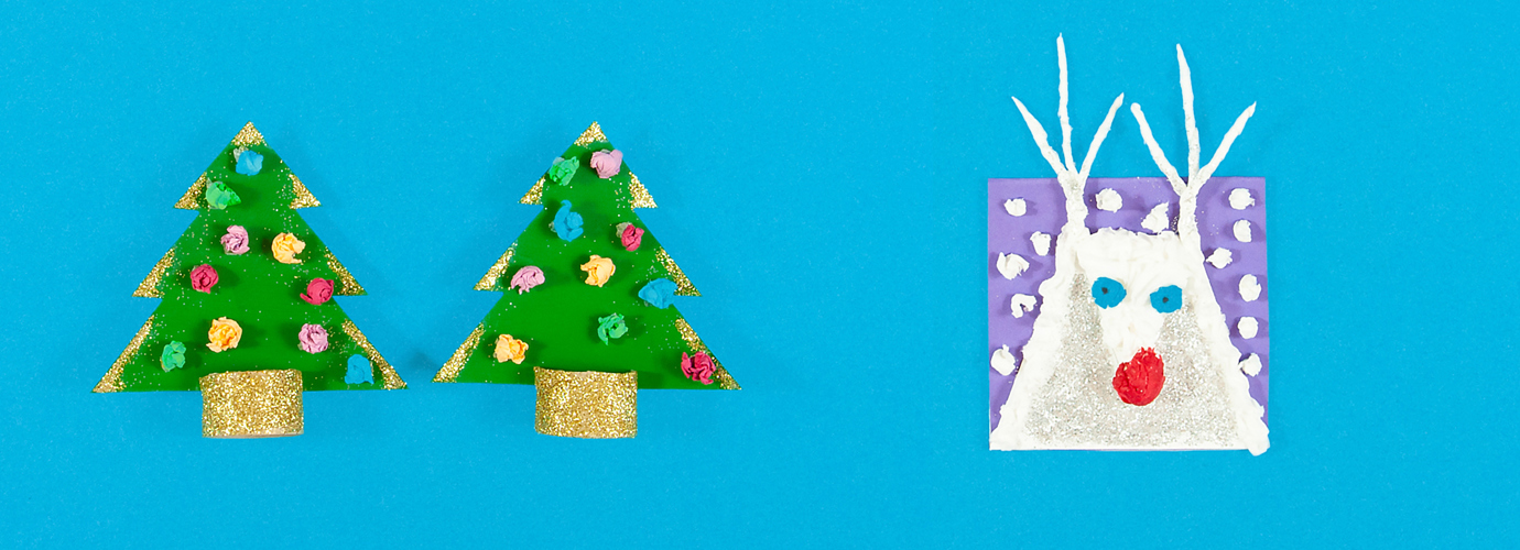 Zelf kerstkaarten maken: knutselen met oude verpakkingen