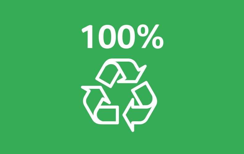 100% recyclebare verpakking
