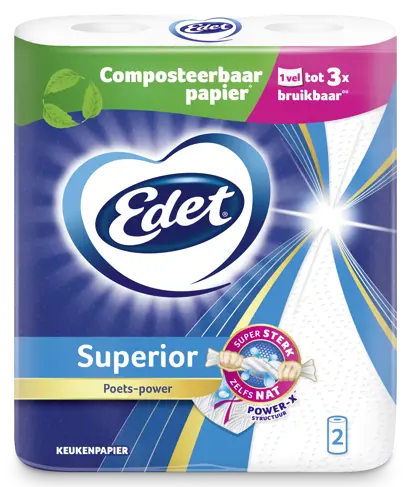 Innovation slider image for Het nieuwe, composteerbare Edet keukenpapier 0