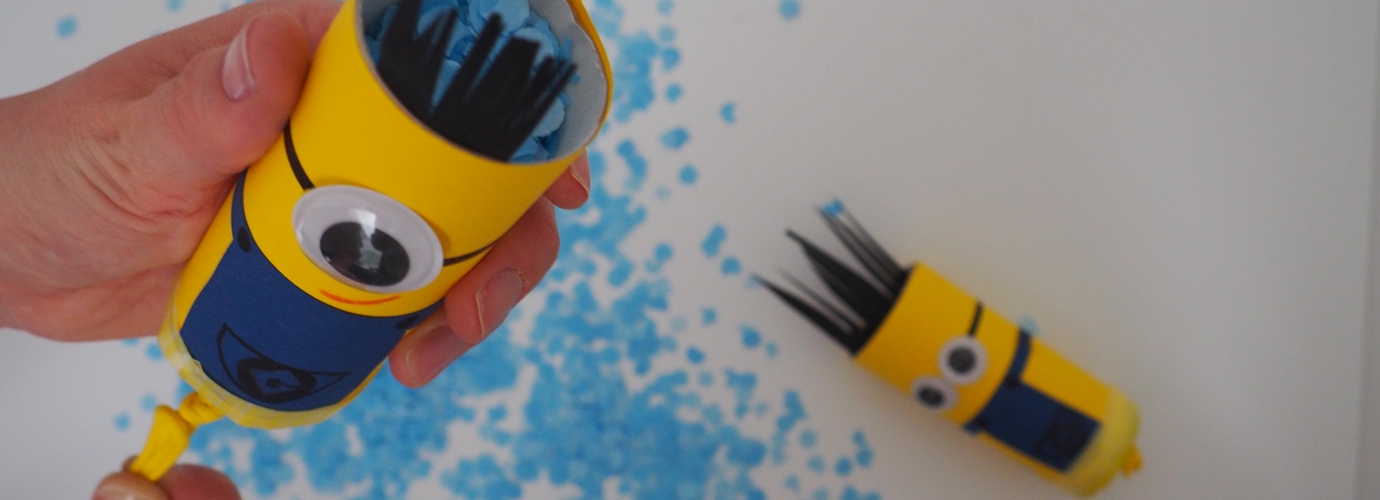 Minions confettikanon van een lege Edet-rol